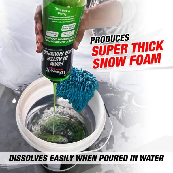Wavex Foam Wash Car Shampoo Concentrate (1L) pH Neutral, Extreme Suds Snow White Foam, Highly Effective on Dust and Grime - Image 2