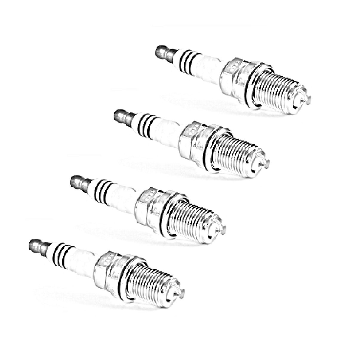 NGK Conventional Spark Plug (Set of 4) DCPR7E-N-10 – Fits Fiat Palio / Palio Stile / Siena