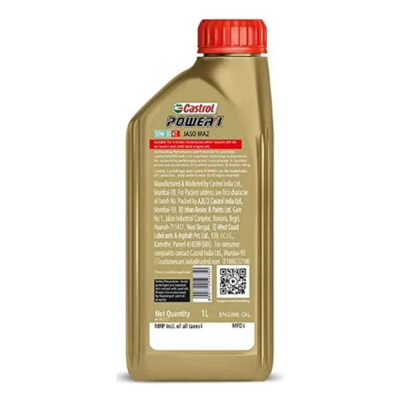 Castrol POWER1 10W-30 1L 4T API SL Synthetic Bike Engine Oil, 3420500 - Image 2