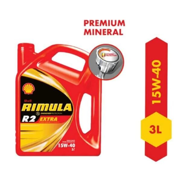 Shell 3L Rimula R2 Extra 15W-40 API CF4 Engine Oil