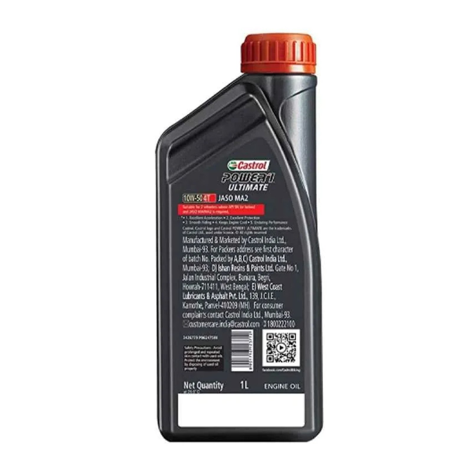 Castrol Power1 Ultimate 10W-50 1L 4T Full Synthetic Bike Engine Oil, 3426778 - Image 2