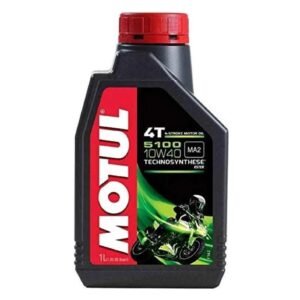 Motul 5100 4T Technosynthese 10W40 1L Semi Synthetic Engine Oil for Bike, 101384