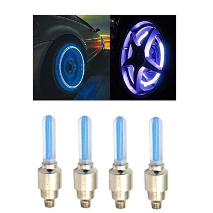 Auto Oprema (Tyre LED Light with Motion Sensor – Blue (Set of 4)